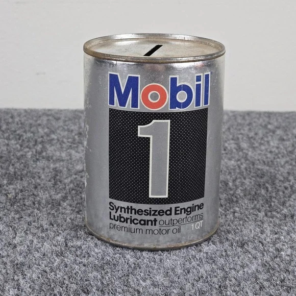 Vintage Coin Bank Lot 6 Mobil 1 Campbell Soup Piano Truck Cracker Tin - Picture 7 of 12